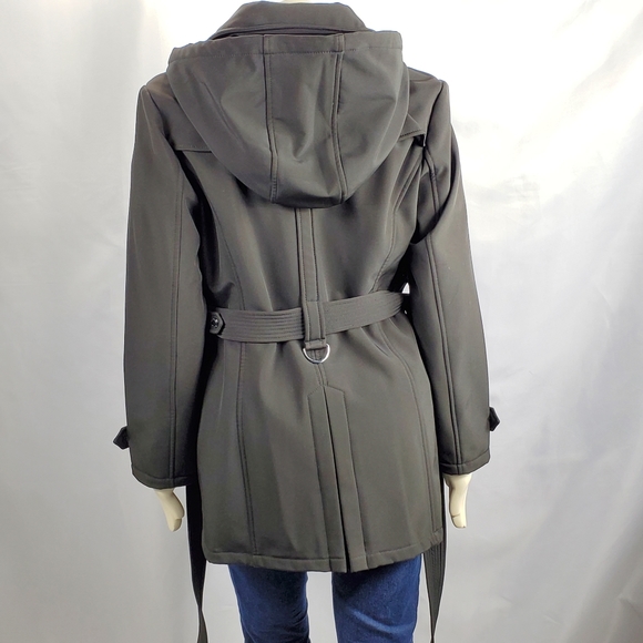 Michael Kors Belted Jacket W/Removable Hood SZ L - Picture 4 of 12